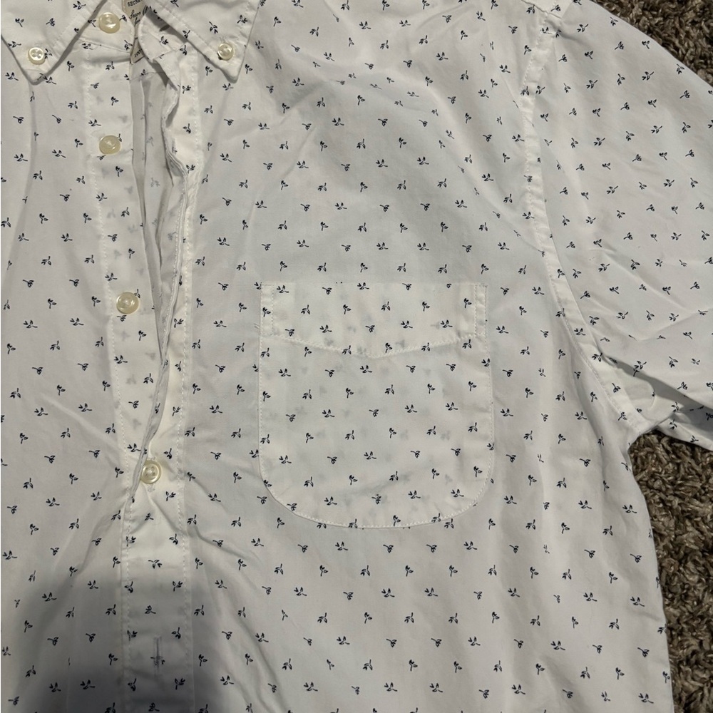 J. Crew Men's White and Black Patterned Shirt - Picture 7 of 11